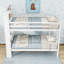 Lit superposé simple en bois avec tablettes-976318912