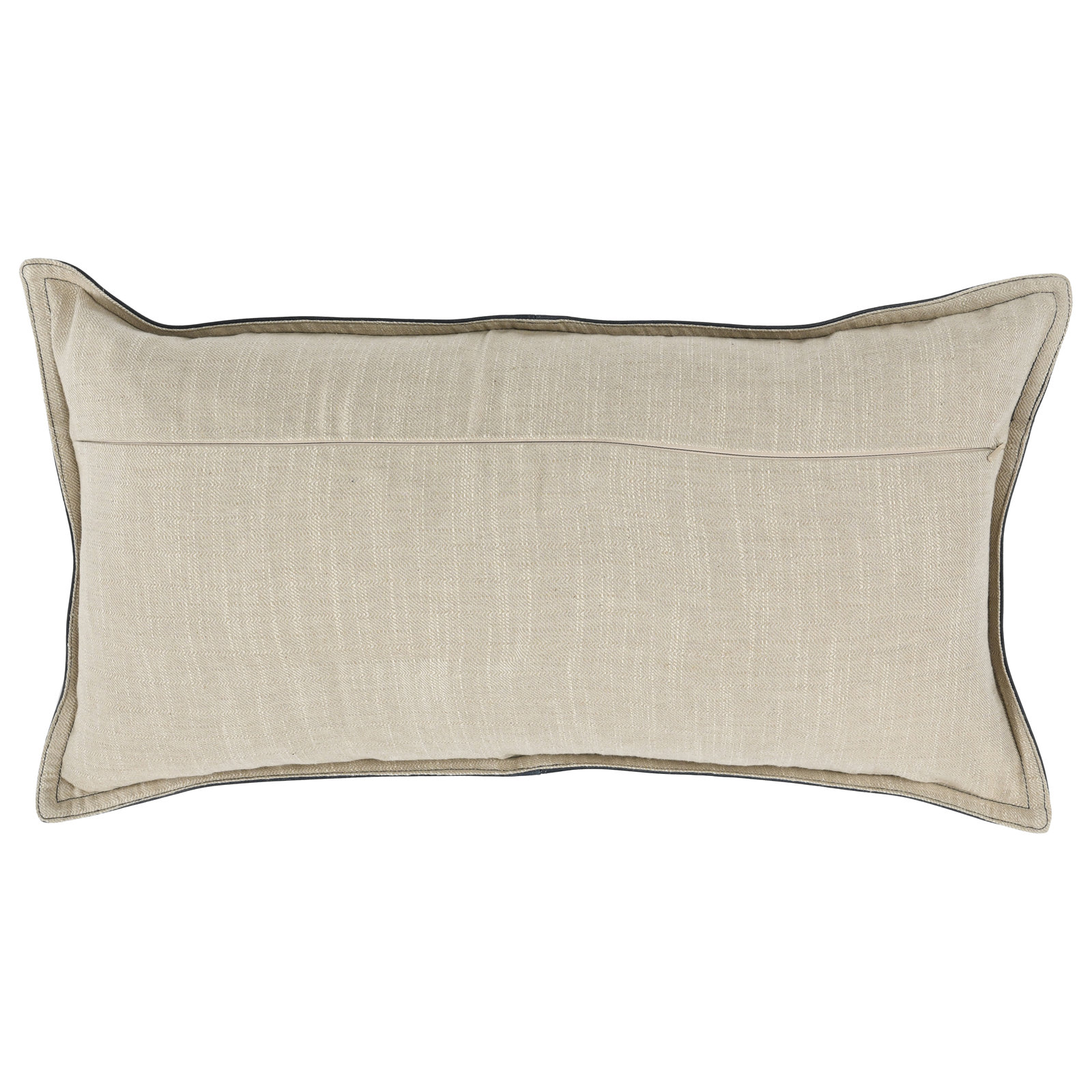 Cutler Leather Accent Pillow, Forest Green, 14" x 26", Rectangular