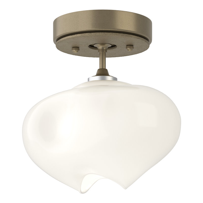 Ume Frosted Glass 1 - Light Semi Flush Mount, Soft Gold, Soft Gold
