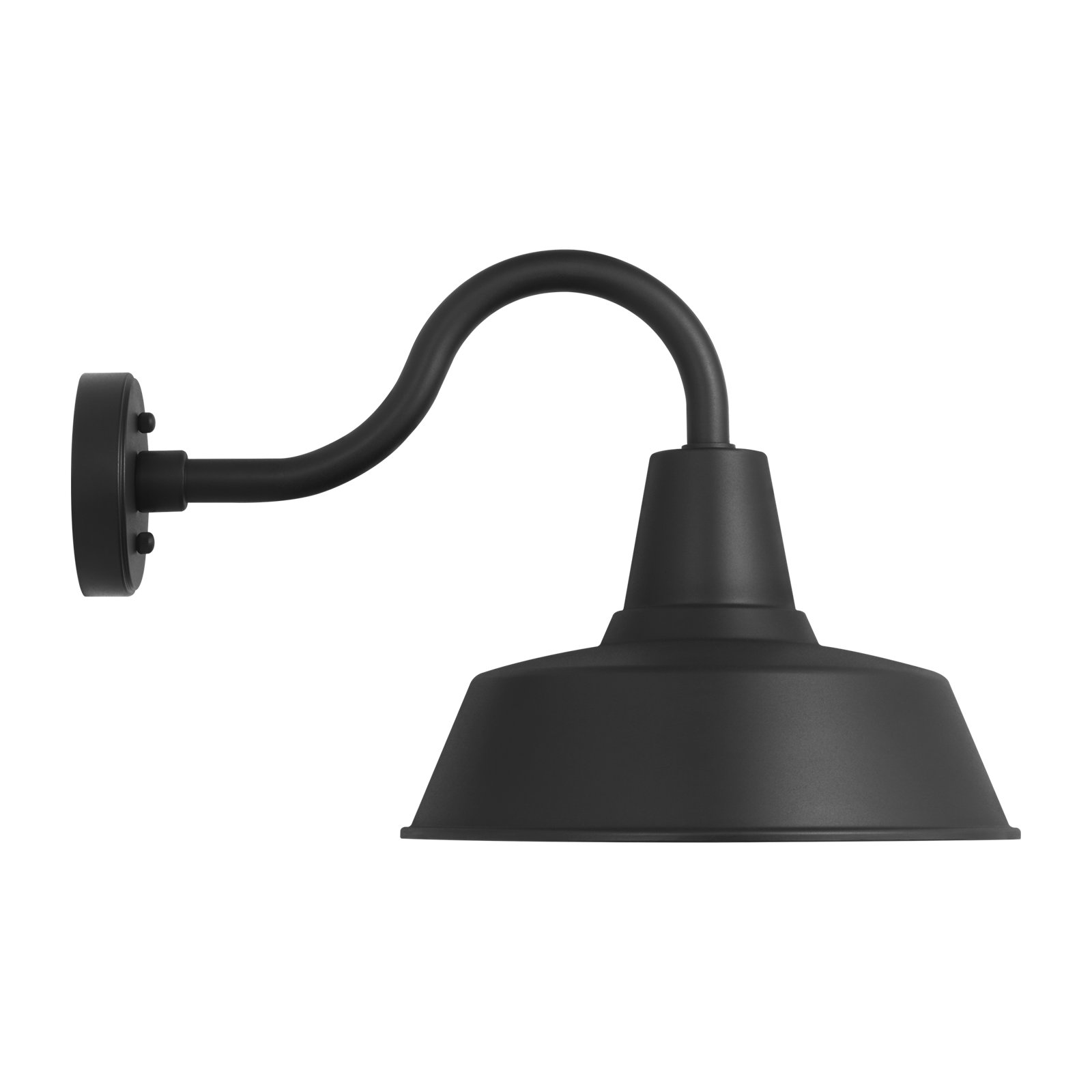 Single Light Dome Outdoor Wall Light, 13.5" H x 14" W x 21.13" D, No, Textured Black