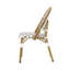 2 chaises d'extérieur, pe et aluminium, thème bistro français, gris blanc, chaises avec style et structure stable