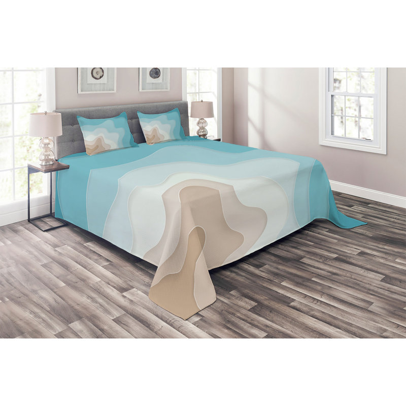 Modern & Contemporary Polyester Coverlet, King Bedspread + 2 Shams
