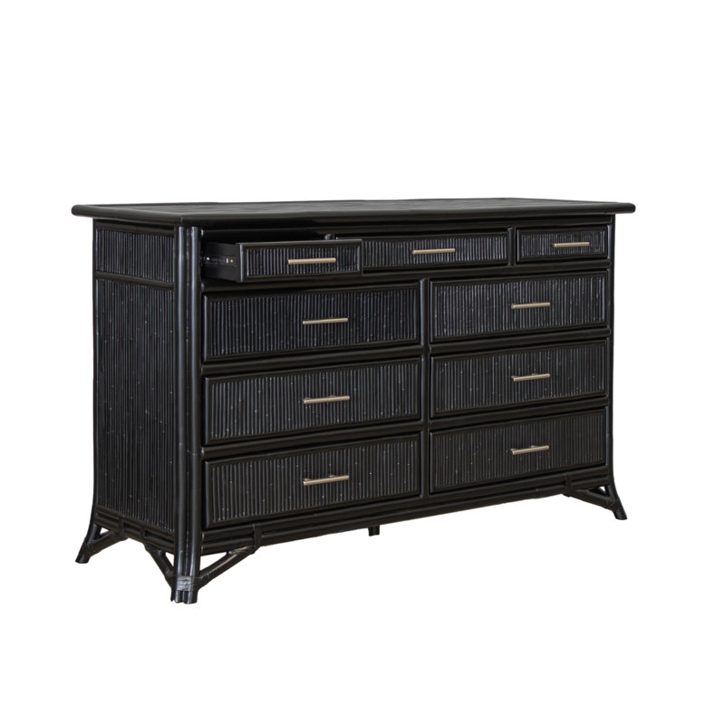 Bermuda 60'' W 9 - Drawer Dresser, Black