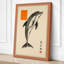 Leaping Dolphin Japandi - Wrapped Canvas-1196000624-1196000632