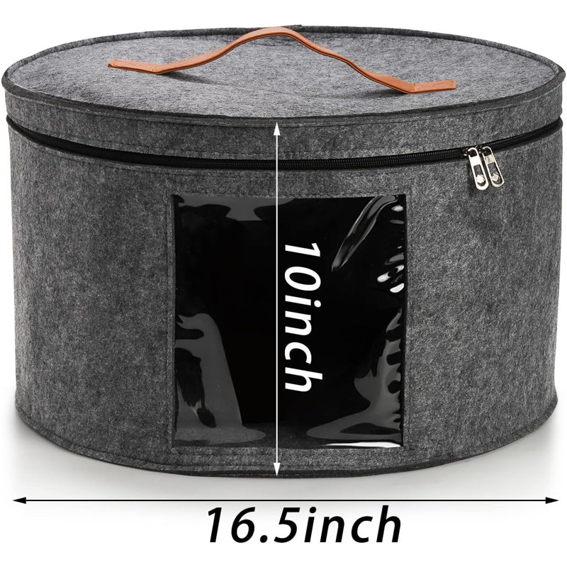 Ensemble de 2 boîtes de rangement pour chapeaux, 16,5 po