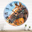 Portrait d'un cheval brun - horloge murale de ferme-60327507