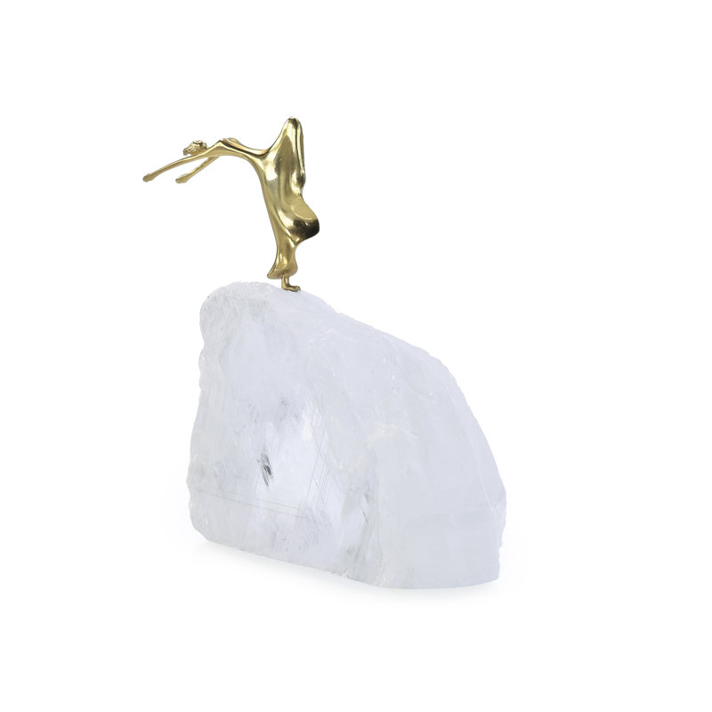 Sculpture danseuse éthérée sur sélénite III