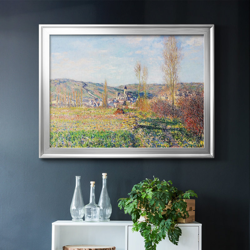 Vetheuil Under The Sun, 1880, reproduction d'art sur toile, H 26 po x l 38 po x P 1,5 po, Argent