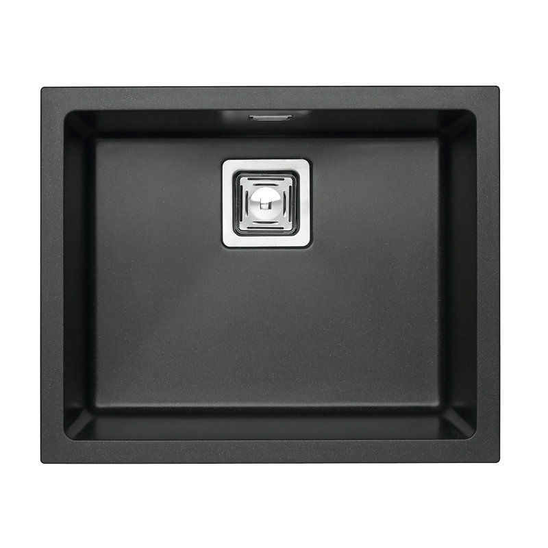 Belfry Kitchen Losurdo 460mm W Single Bowl Granite Inset Kitchen Sink 0, Twilight