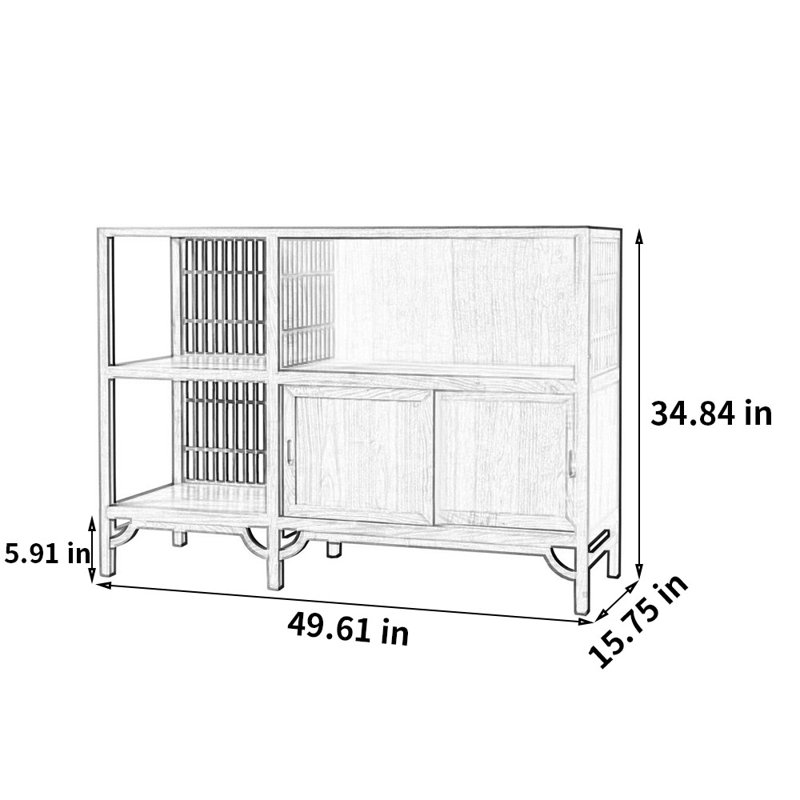 Simple Tea Set Sideboard Storage Display Cabinet