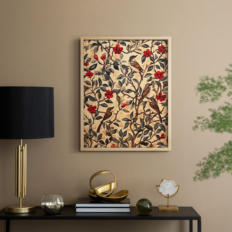 WM MORRIS Series CI Framed Print - Solid Wood, 11" H x 9" W