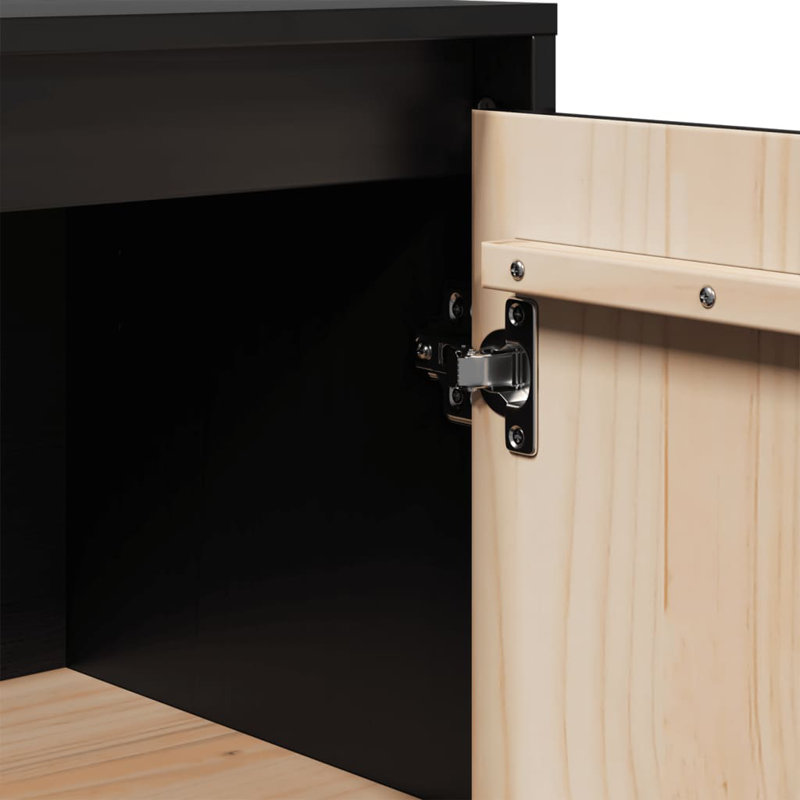 Gesper 31.5 Cm Wide Solid Wood Sideboard, Black