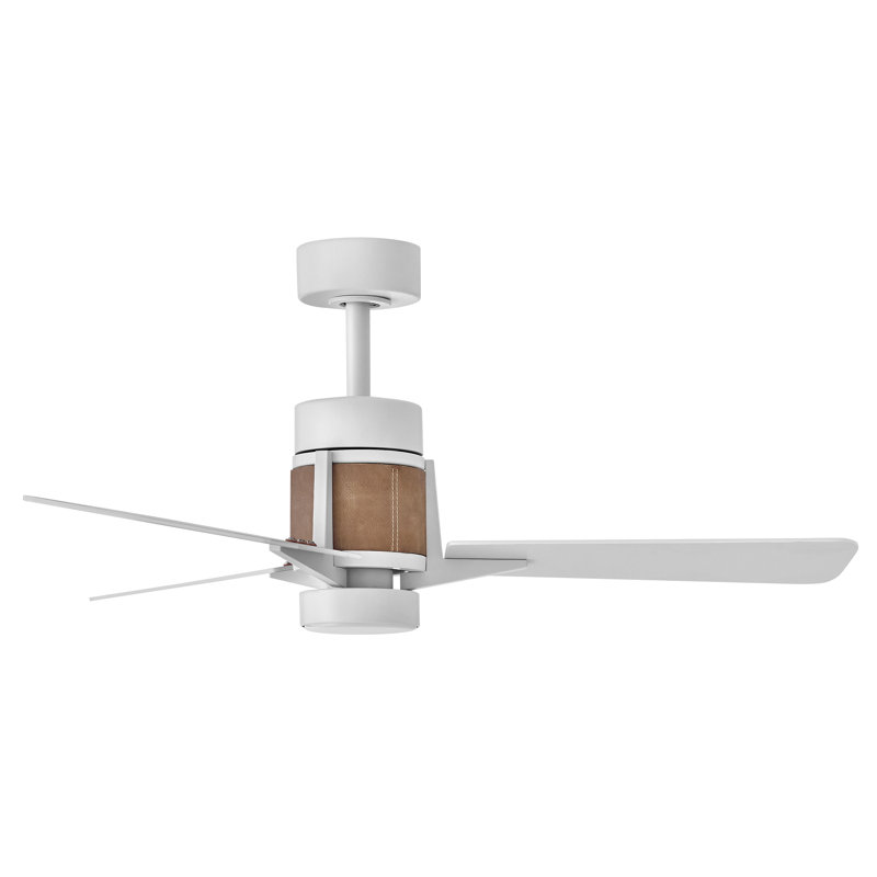 Atticus 42-in Integrated LED Smart Fan w/ HIRO control, White