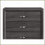 Commodes et amp; Garde-robes | Commode contemporaine 5 tiroirs gris | Poignées en chrome poli | Gris | Bois