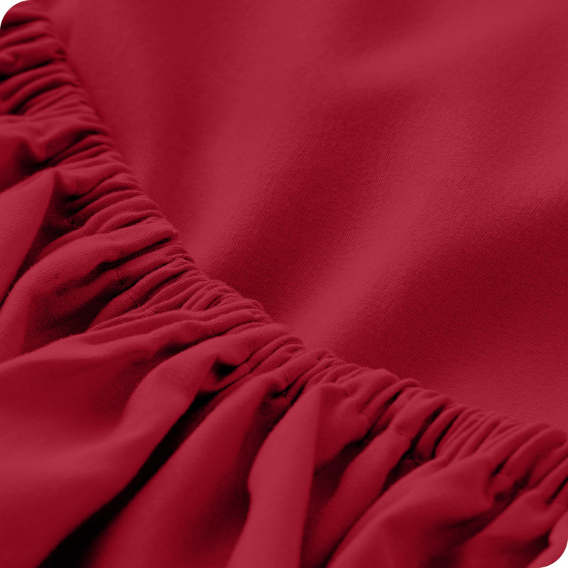 Drap-housse à poches profondes en microfibre ultra-douce, Rouge, Drap-housse de taille très grand