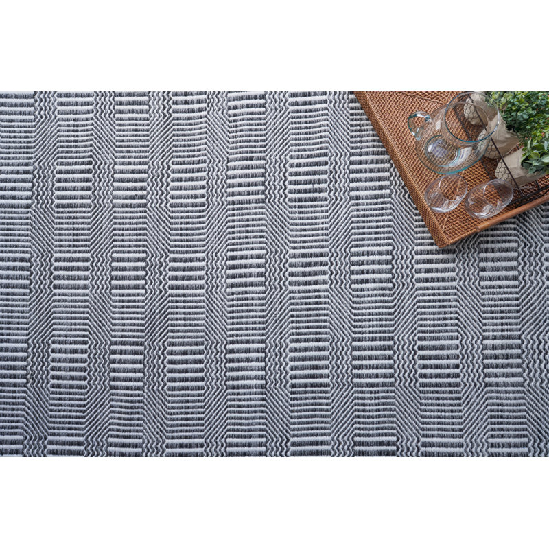 Naples Geometric Area Rug, Rectangle 3' x 5', Charcoal