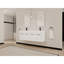 Meuble-lavabo mural moderne en contreplaqué pour salle de bain élégante