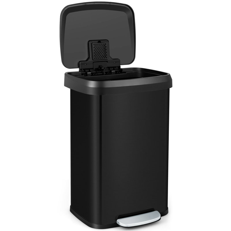 Stainless Steel Waste Bin, Black