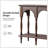 Uirich 47'' Transitional Arched Console Table  with Solid Wood Spindle Legs-1433266406
