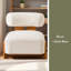Méridienne moderne de 27,25 po avec structure en bois massif et dossier roulé, revêtement Boucle doux et durable, idéale pour le salon, la chambre à coucher ou le bureau-1077463091