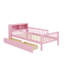 Lit simple avec rangement intégré pour la tête de lit et deux tiroirs sous le lit-896148501