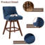 Tabourets de bar rembourrés à hauteur de comptoir pivotant (ensemble de 8)-408632921
