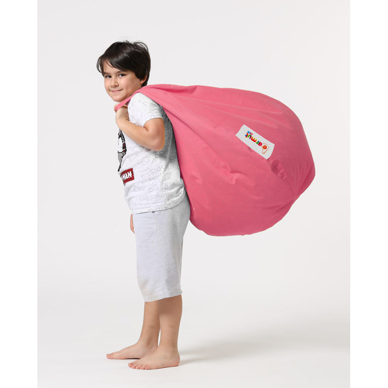 Premium Garden Bean Bag Chair, Solid Pink, 23.6 x 23.6 x 9.8 inches | 100% Waterproof Polyester, Filled with 100% Original EPS Bead Foam | Maximum Weight Capacity: 440 lbs, Perfect for Outdoor Relaxation & Entertainment