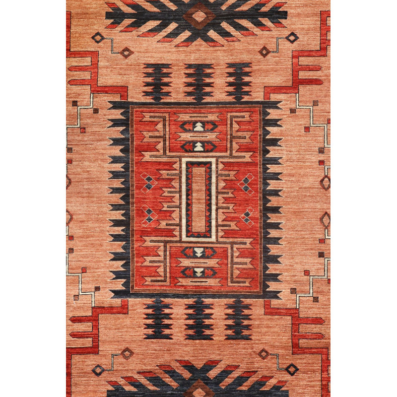 New Afghani Navajo Wool On Cotton 9Ftx12ft Clay