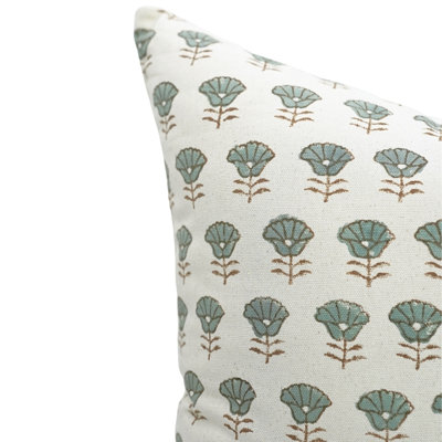  Housse de coussin en coton Floral