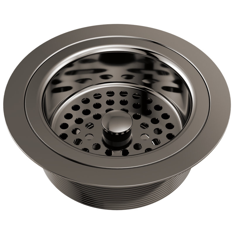 Brizo Kintsu®: Flange And Strainer Kitchen, Brilliance Black Onyx