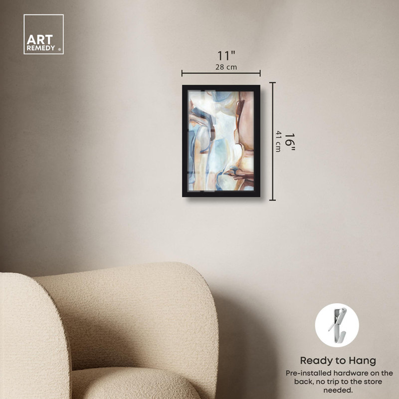 Harmony's Quest Shadowbox Print Pastel Decor par Art Remedy, H 16 po x l 11 po, Noir