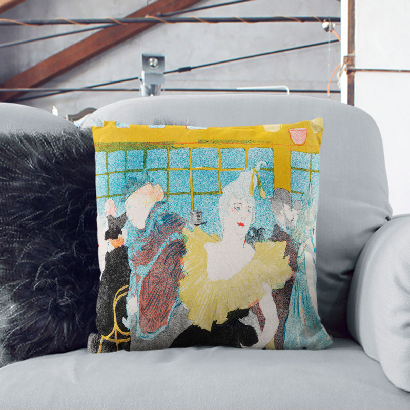 The Clownesse Scatter Cushion, Stone, 40cm H x 40cm W x 15cm D
