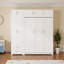 Queen Size Murphy Bed with Integrated Storage System-1379155229