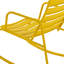 1-Piece Yellow Metal Patio Rocking Chair