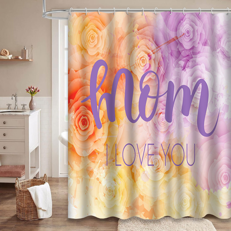 Rideau de douche avec 12 crochets, L 72 po x l 78 po