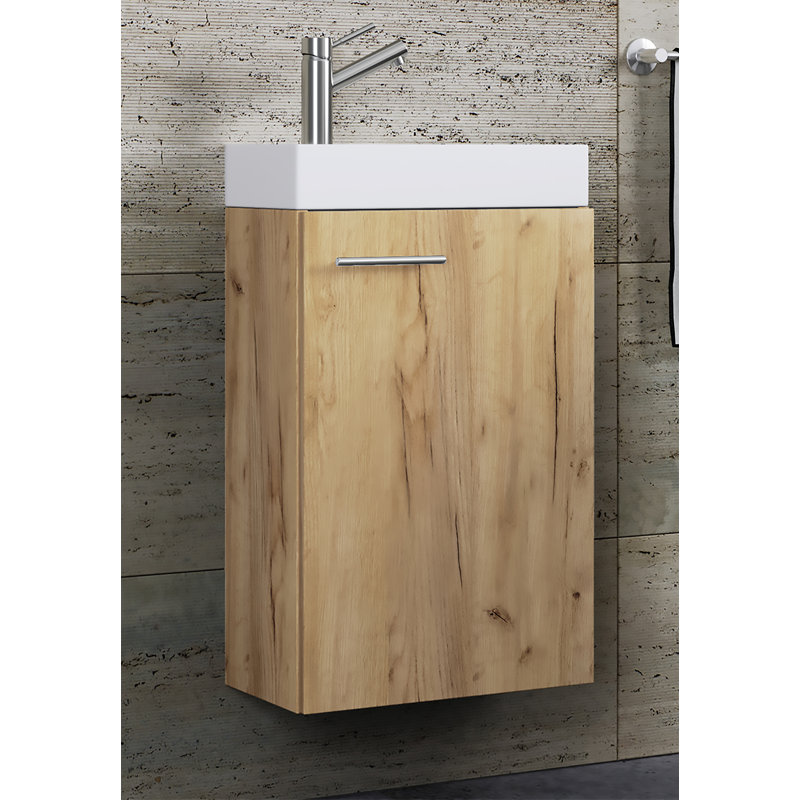 Ranisav Bathroom Vanity with Basin, White and wood