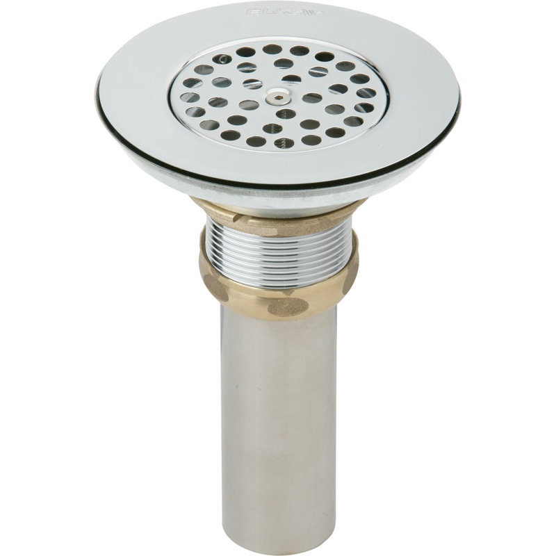 1.5" Grid Shower Drain, Nickel Plated Brass