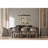 Mirror Image 124 " Extendable Eucalyptus Rectangular Solid Wood Top with Solid Wood Base Dining Table