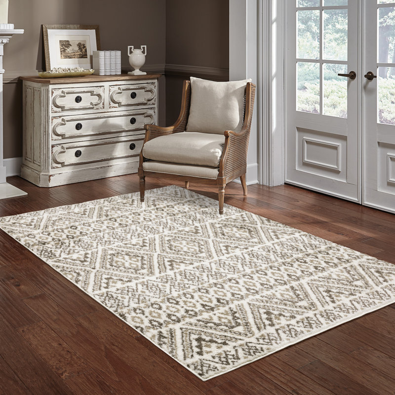 Tapis brun / beige Lorely, Rectangle 9 pi 11 po x 13 pi