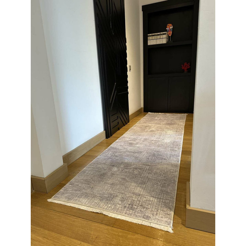 Tapis en coton avec envers antidérapant Lanney, Rectangle 2 pi 7 po x 10 pi 6 po