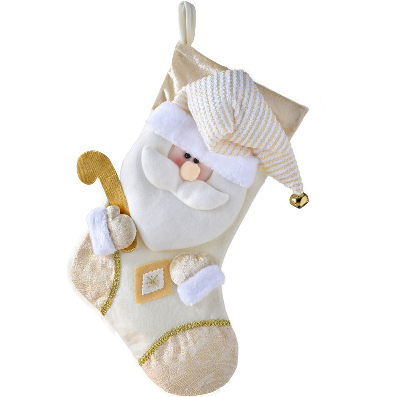 Stocking, Cream/Gold