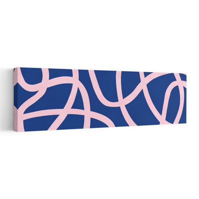 Abstract Pink Lines Abstract Contemporary Minimalist Wall Art