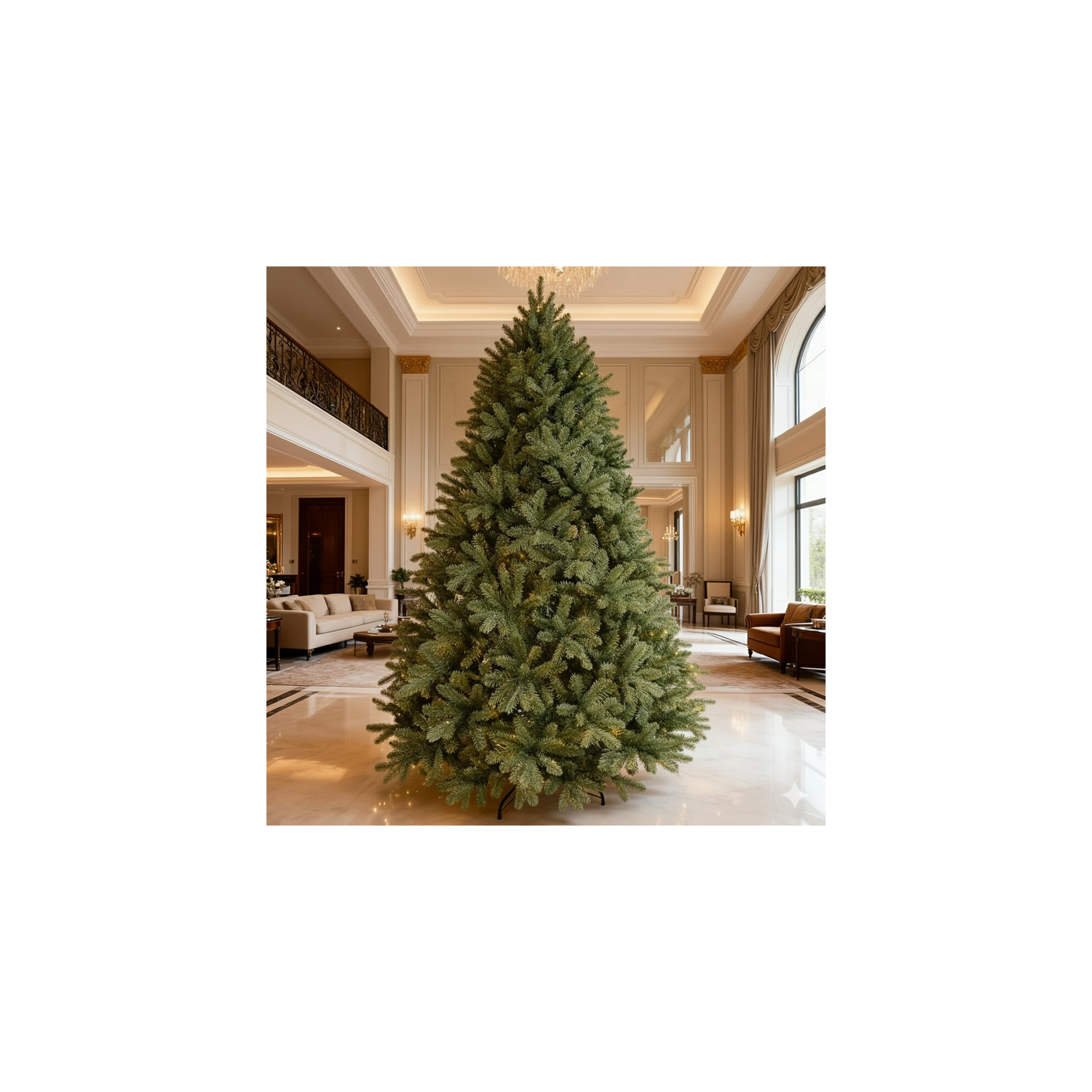 Realistic Christmas Tree with Tips-Lush Foliage For Holiday Decoration (Not included lights), 7' H