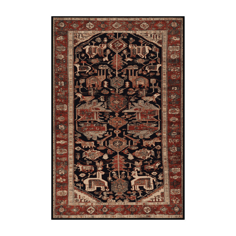 Tapis brun lavable à la machine, Rectangulaire 2 pi x 3 pi