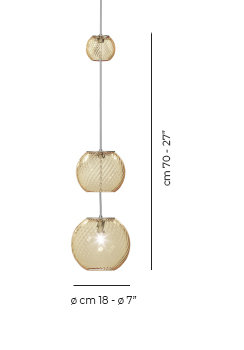 Oto 1 - Light Pendant, Amber