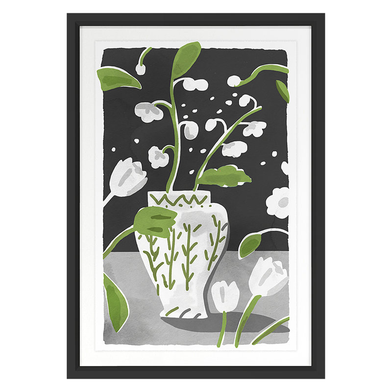 Peterloon Tall Print by Dana Gibson, 40" H x 28" W x 1.25" D, Black