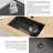 All in One Black Faucet ,32 inch Gunmetal Black 304T Single Bowl Undermount Workstation Kitchen Sink