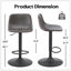 Ensemble de 2 tabourets réglables, tabourets pivotants de style Mid-Century, tabourets de bar industriels avec dossier et chaises de bar à hauteur de comptoir-184117025