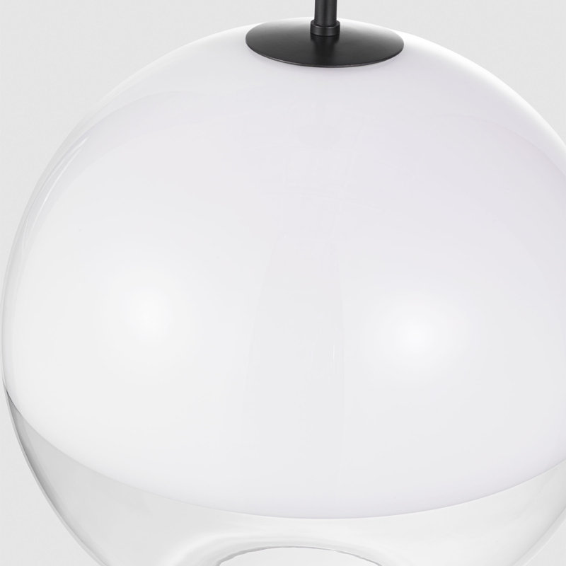 Sean Lavin Spellman 1 Light Kitchen Pendant With Milk Clear Glass Mix Shade, Aged Iron