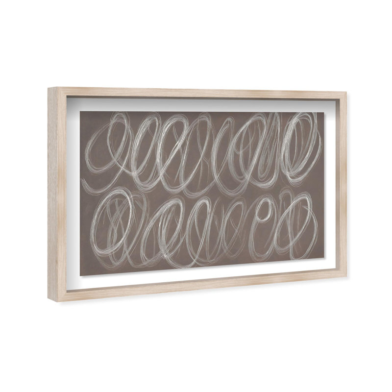 Oliver Gal Coastal Mirage III Abstract - Luxury Shadowbox Framed Wall Art, 18" H x 26" W, Cream